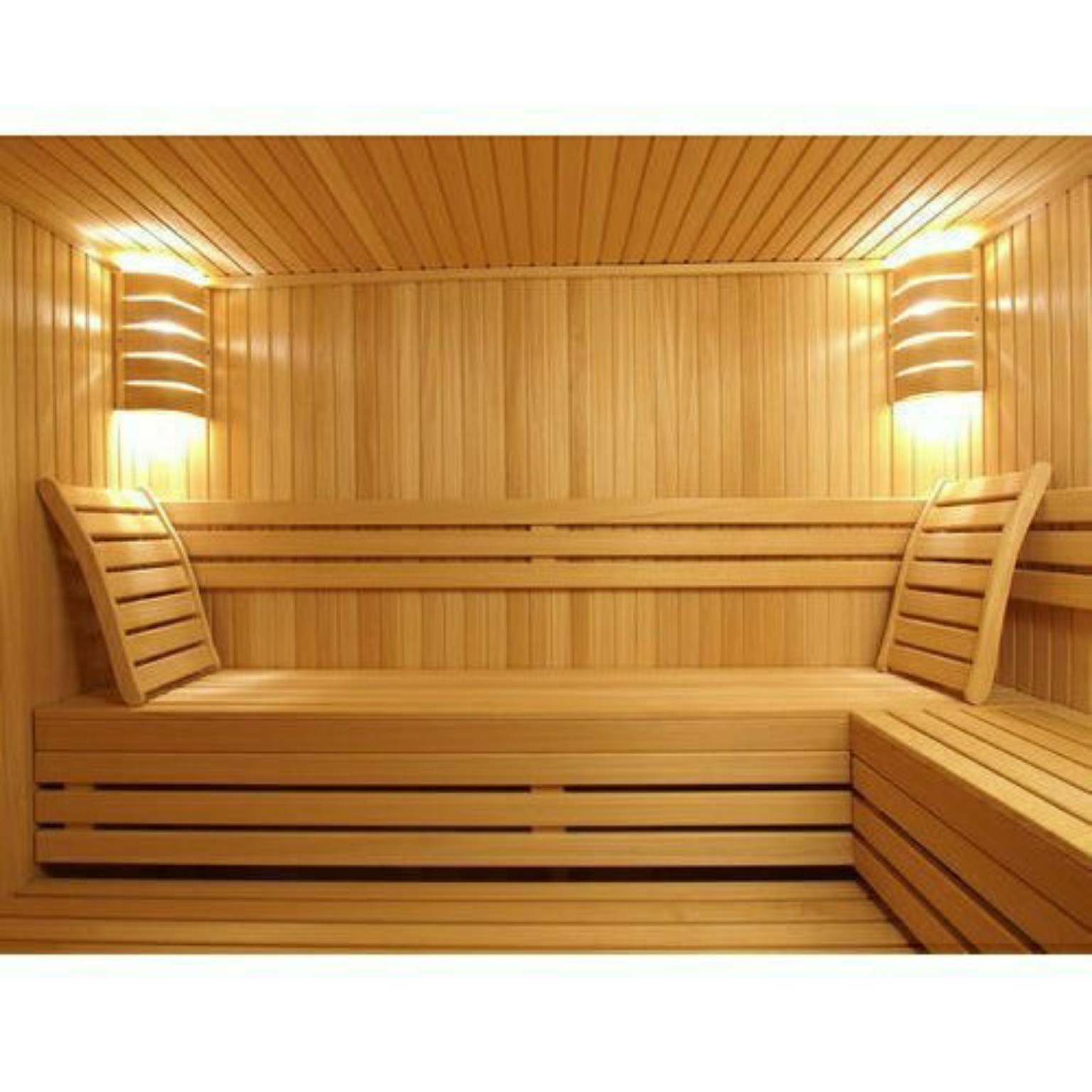 Timber sauna room interior