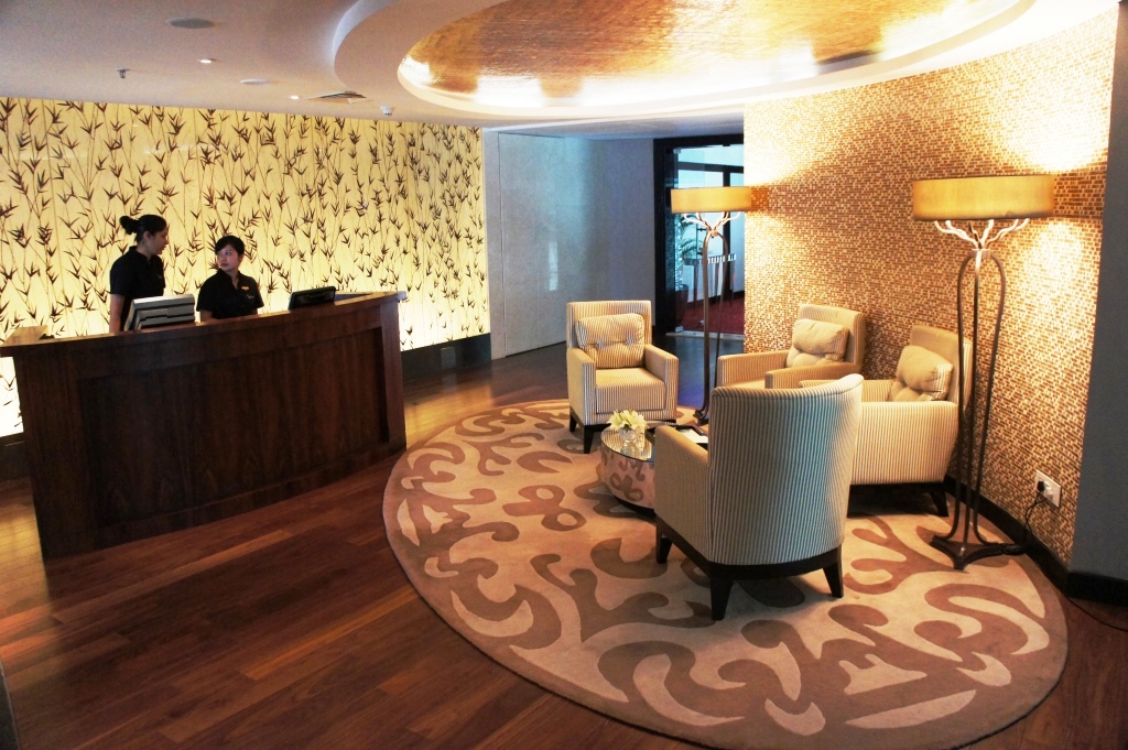 Luxury spa reception and lounge