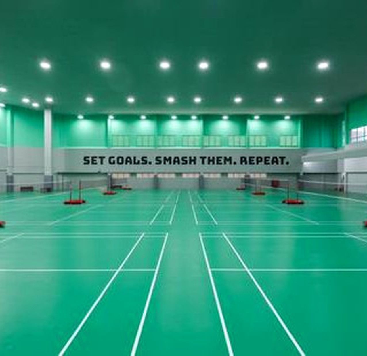 Indoor badminton courts